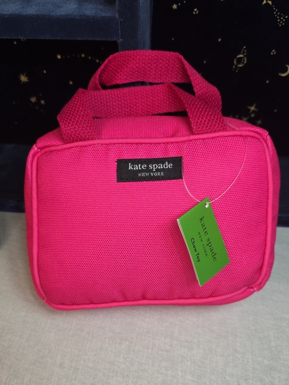 kate spade Hot Pink Bag Squeaker Chew Toy